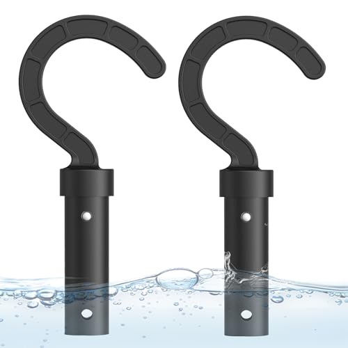 ISparbox Haken für Schwimmbadroboter, 2 Stück Stangenhaken Stangen Teleskopstange, Zubehörhaken für Schwimmbadroboter, Schwimmbad Roboter Anschließen Kompatibel Alle Arten Poolreinigernz von ISparbox