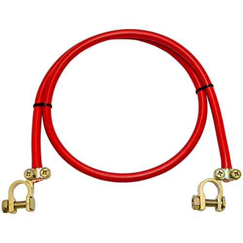 0,25m Batteriekabel Pluskabel 10mm² Rot KFZ Stromkabel 2x Polklemme 25cm von Lumonic