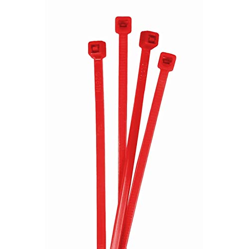 Lumonic 100x Kabelbinder 200 x 2,5mm I Rote Kabelbinder in Industriequalität I Kabelbinder UV beständig, Kabelbinder wetterfest, Kabelbinder rot von Lumonic
