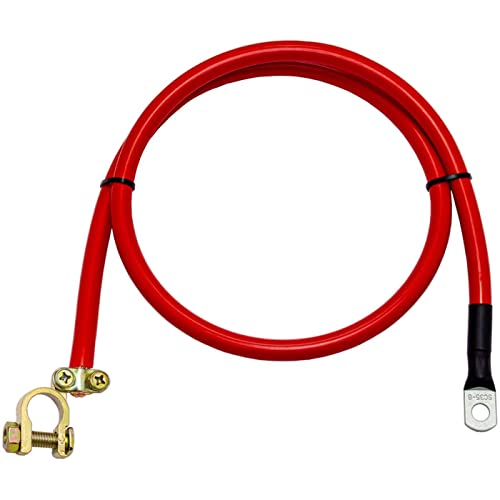 Lumonic 1m Batteriekabel Massekabel mit 35mm² Querschnitt rot - KFZ Stromkabel mit Rohrkabelschuh M8 + Polklemme - DIN zertifziertes isoliertes Kupfer Lumonic 1m Batteriekabel Massekabel mit 35mm² Querschnitt rot - KFZ Stromkabel mit Rohrkabelschuh M8 + Polklemme - DIN zertifziertes isoliertes Kupfer von Lumonic