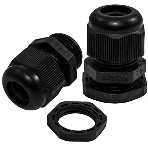 Lumonic 20x Kabelverschraubung M20 IP67 metrisch d7-12mm I Kabeldurchführung wasserdicht in schwarz I Verschraubungen, Schlauchdurchführung M20 Lumonic 20x Kabelverschraubung M20 IP67 metrisch d7-12mm I Kabeldurchführung wasserdicht in schwarz I Verschraubungen, Schlauchdurchführung M20 von Lumonic