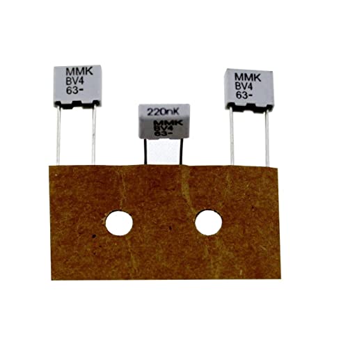 20x Evox Rifa MMK Folien Kondensator | 0,22µF 63V DC I 2-Pin Anschluss I 2-Pin I 0,22uF, 220nF I Kondensator für Frequenzweichen von Lautsprechern oder zur Entstörung von elektrischen Geräten von IT-Tronics