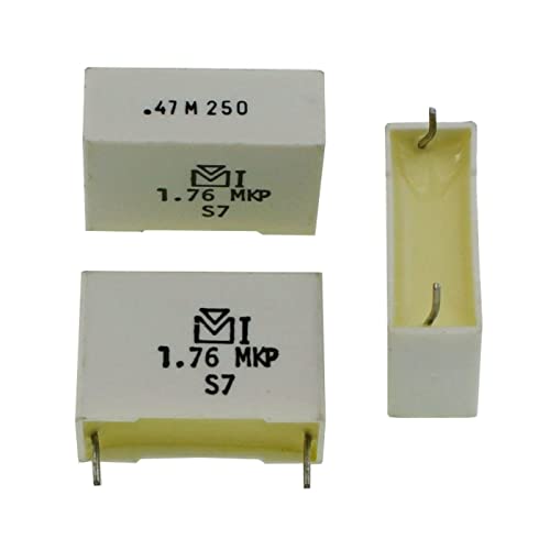20x Plessey MKP Folien Kondensator | 0,47µF 250V DC I 2-Pin Anschluss I 2-Pin I 0,47uF, 470nF I Kondensator für Frequenzweichen von Lautsprechern oder zur 20x Plessey MKP Folien Kondensator | 0,47µF 250V DC I 2-Pin Anschluss I 2-Pin I 0,47uF, 470nF I Kondensator für Frequenzweichen von Lautsprechern oder zur von IT-Tronics