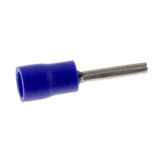 25x Stiftkabelschuh teilisoliert 1,5-2,5mm² blau ; Klemmstift Kabelschuh von IT-Tronics