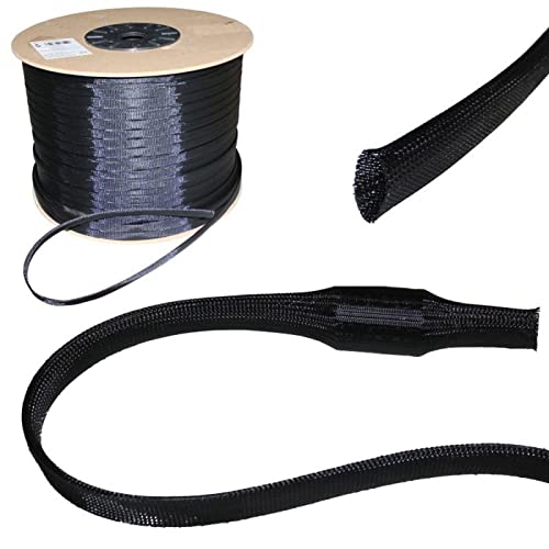 5m 3mm (1-4mm) Gewebeschlauch Geflechtschlauch Kabelschutz Polyester von Lumonic