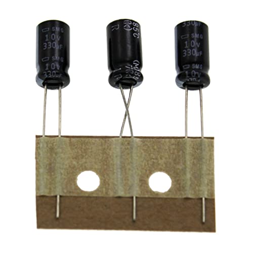 Elko Kondensator 20x radial 330µF 10V | Elektrolytkondensator bis zu 85°C | 330uF Electrolytic Capacitor from United Chemi-Con von United Chemi-Con