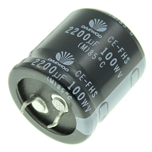 Elko Kondensator 2x radial 2200µF 100V | Snap-In Elektrolytkondensator bis zu 85°C | 2200uF Electrolytic Capacitor from Daewoo Elko Kondensator 2x radial 2200µF 100V | Snap-In Elektrolytkondensator bis zu 85°C | 2200uF Electrolytic Capacitor from Daewoo von IT-Tronics