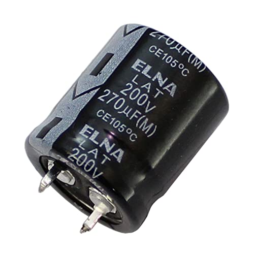 Elko Kondensator 5x radial 270µF 200V | Snap-In Elektrolytkondensator bis zu 105°C | 270uF Electrolytic Capacitor from Elna von IT-Tronics