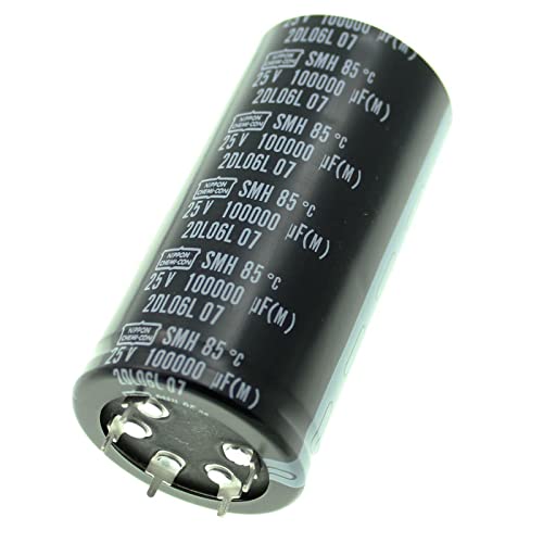 Elko Kondensator radial 100000µF 25V | 5-Pin Elektrolytkondensator bis zu 85°C | 100000uF Electrolytic Capacitor from United Chemi-Con von United Chemi-Con