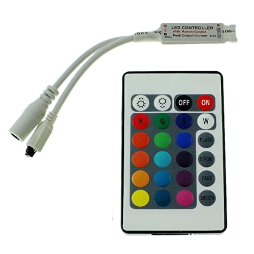 Mini RGB LED 24Key Controller 12V 72W 4-Pin; RGB Plug + Play von Lumonic