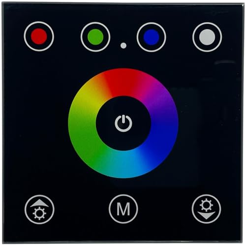 RGBW LED Wand Touch Panel Controller 12...24V 384W Glas Design Optik RGB+W; 5-Pin RGBW LED Wand Touch Panel Controller 12...24V 384W Glas Design Optik RGB+W; 5-Pin von Lumonic