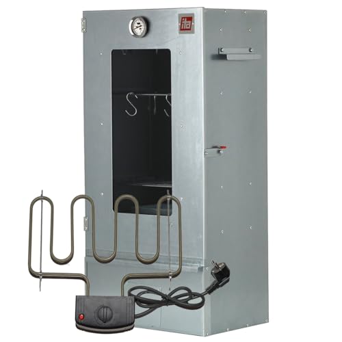 ITA Elektrischer Räucherofen 7000 - Premium Räucherschrank mit Elektroheizung - Legierter Stahl, mit Sichtfenster & Thermometer - Qualität Made In EU Direkt vom Hersteller - Smoker von ITA