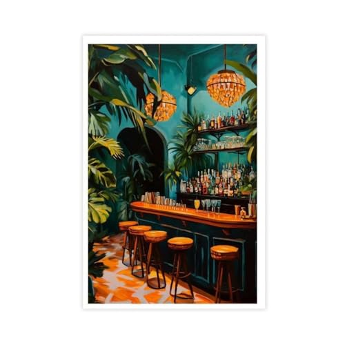 ITADGF Leinwand-Poster, Retro-Bar, Cocktail, Vintage, Küche, Boho, Wandkunstdruck, Bild, Gemälde, 40 x 60 cm ITADGF Leinwand-Poster, Retro-Bar, Cocktail, Vintage, Küche, Boho, Wandkunstdruck, Bild, Gemälde, 40 x 60 cm von ITADGF