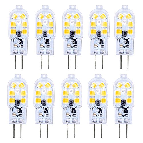 ITALASA 10er Pack G4 LED Lampen 2W LED Leuchtmittel 12 SMD 2835 LEDs, Warmweiß 3000K LED Lampe Birnen 200LM Ersatz 20W Halogen AC/DC 12V nicht dimmbar von ITALASA