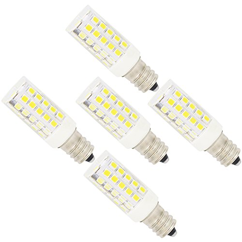 ITALASA 5er Pack E12 LED Mais Glühbirne 5W LED Lampen 44 SMD 2835 LED Kaltweiß 6000K LED Leuchtmittel 500LM Superhell LED Birne AC 220-240V 360 Abstrahlwinkel von ITALASA