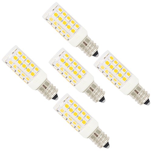 ITALASA 5er Pack E12 LED Leuchtmittel 5W LED Lampen 44 SMD 2835LED Warmweiß 3000K LED Birne 500LM Ersetzen 50W Halogen Kein Flackern AC220-240V Nicht Dimmbar von ITALASA