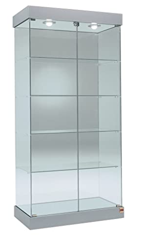 ITALFROM Vitrine Hochglanz mit Lichtern L73 x P46 x H188 cm gehärtete Kristalle OF131CC von ITALFROM