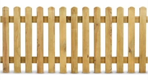 Italfrom Holzzaun aus Kiefer Länge 200 x Höhe 80 cm, Latten-Zaun für Garten-Beet von ITALFROM