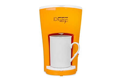 Italian Design Idecucof01 Kaffeemaschine Funny Pro Coffee Maker, 450w-IDECUCOF01, 150 ml, Orange von ITALIAN DESIGN
