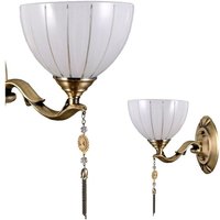 Baxio - Stilisierte Wandleuchte Golden 1 Light mit Milch, Glasschirm, E27 - Italux Baxio - Stilisierte Wandleuchte Golden 1 Light mit Milch, Glasschirm, E27 - Italux von ITALUX