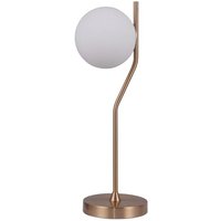 Italux - Carimi - Moderne Tischlampe Honey Brass 1 Light mit weißem Schirm, G9 Italux - Carimi - Moderne Tischlampe Honey Brass 1 Light mit weißem Schirm, G9 von ITALUX
