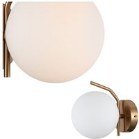 Carimi - Moderne Wandleuchte Honey Brass 1 Light mit weißem Schirm, G9 - Italux von ITALUX