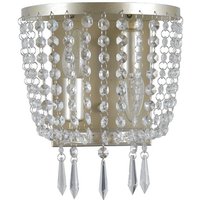 Italux - Cortina - Wandleuchte Champagne 2 Light mit Kristallglasschirm, E14 von ITALUX