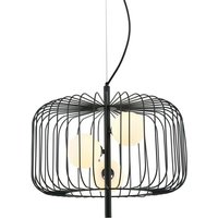 Daren - Modern Hanging Pendant Black 3 Light mit schwarzem, weißem Farbton, G9 - Italux von ITALUX