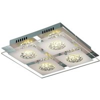 Declan - Moderne led Flush Deckenleuchte Chrom, Warmweiß 3000K 1280lm - Italux von ITALUX