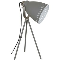 Italux - Franklin - Industrie- und Retro-Stehlampe Satin Grey 1 Light mit grauem Schirm, E27 von ITALUX
