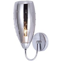 Italux - Grace - Moderne Wandleuchte Chrom 1 Leuchte mit dunklem Glasschirm, E14 Italux - Grace - Moderne Wandleuchte Chrom 1 Leuchte mit dunklem Glasschirm, E14 von ITALUX