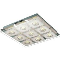 Italux Declan - Moderne LED Flush Deckenleuchte Chrom, Weiß, Warmweiß 3000K 2880lm von ITALUX