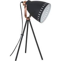 Italux Franklin - Industrie- und Retro-Stehlampe Graphit, rotes Kupfer 1 Licht mit Graphitschirm, E27 von ITALUX