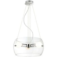 Italux Lemio - Moderne hängende Pendelleuchte Chrom 3 Licht mit klarem Schatten, E27 von ITALUX