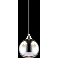 Italux Martin - Hängende Pendelleuchte Chrom 1 Licht mit Glasschirm, E14 von ITALUX