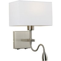 Norte - Moderne led Nachttischlampe Nickel, Warmweiß 3000K 350lm - Italux von ITALUX