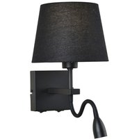 Norte - Moderne led Nachttischlampe Schwarz Matt, Warmweiß 3000K 350lm - Italux von ITALUX