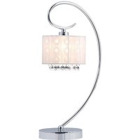 Italux Span - Tischleuchte Chrom 1 Leuchte mit Kristallschirm, E14 von ITALUX