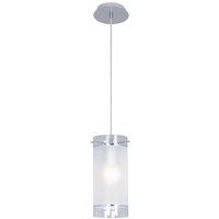 Italux - Vigo - Moderne hängende Pendelleuchte Chrome 1 Light mit Matt Shade, E27 von ITALUX