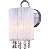 Italux - Lana wh - Wandleuchte Weiß 1 Licht mit weißem Stoffschirm, E14 von ITALUX