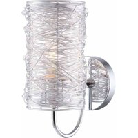 Linton - Moderne Wandleuchte Silber 1 Leuchte mit Metalllegierungsschirm, E14 - Italux Linton - Moderne Wandleuchte Silber 1 Leuchte mit Metalllegierungsschirm, E14 - Italux von ITALUX