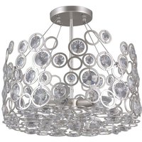 Italux - Nardo - Modern Flush Deckenleuchte Champagner Silber 5 Light, E14 von ITALUX