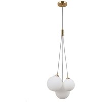 Italux - Perlos Klassische 3-Licht-Cluster-Pendel-Deckenleuchte, G9 led Italux - Perlos Klassische 3-Licht-Cluster-Pendel-Deckenleuchte, G9 led von ITALUX