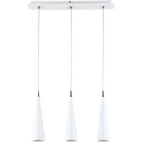 Pietro wh - Moderne hängende Pendelleuchte White 3 Light mit weißer Schatten-LED, GU10 - Italux von ITALUX