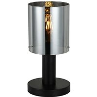 Italux - Sardo - Moderne Tischlampe Schwarz 1 Leuchte mit Smoky Shade, E27 von ITALUX