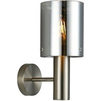 Sardo - Moderne Wandleuchte Satin Nickel 1 Light mit Smoky Shade, E27 - Italux von ITALUX