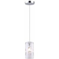 Sense - Moderne hängende Pendelleuchte Chrome 1 Light mit Matt Shade, E27 - Italux von ITALUX