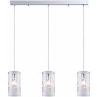 Sense - Modernes hängendes Pendel Chrom 3 Licht mit Mattschirm, E27 - Italux von ITALUX