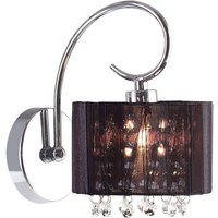 Italux - Span - Wandleuchte Schwarz 1 Licht mit Kristallschirm, E14 von ITALUX