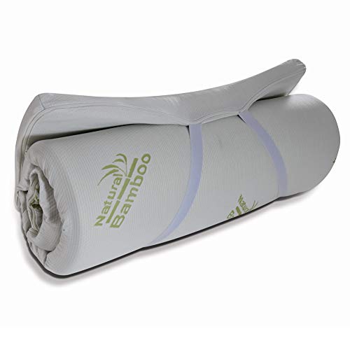 Memory Foam Topper für Matratzen H5 cm ausgestattet mit glattem, hypoallergenem Stoff, der den Körper schützt, und 4 elastischen Ecken. Mattenkorrektor 90x195 von ITALYMATERASSI